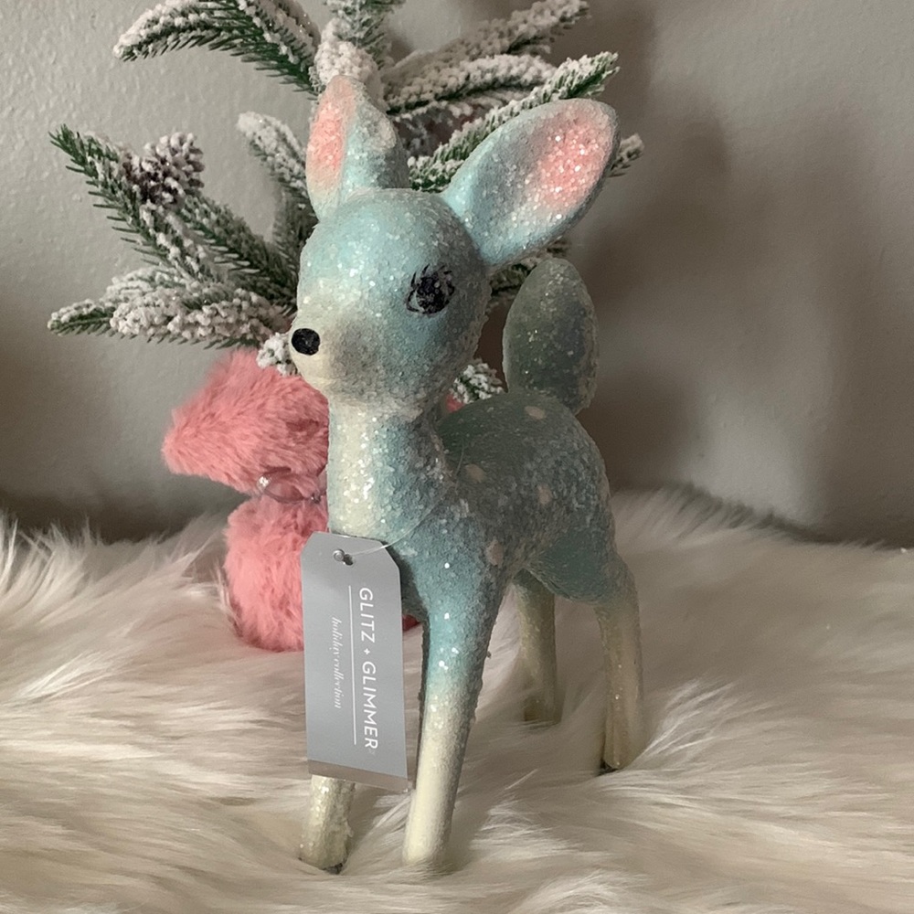 Glitz + Glimmer Blue Pastel Deer